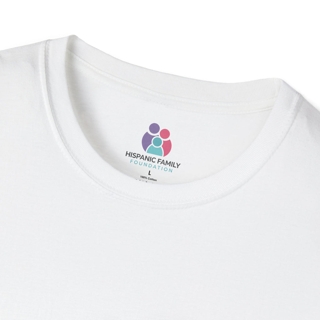 We Show Up T-Shirt | Retro Stripe Text Graphic