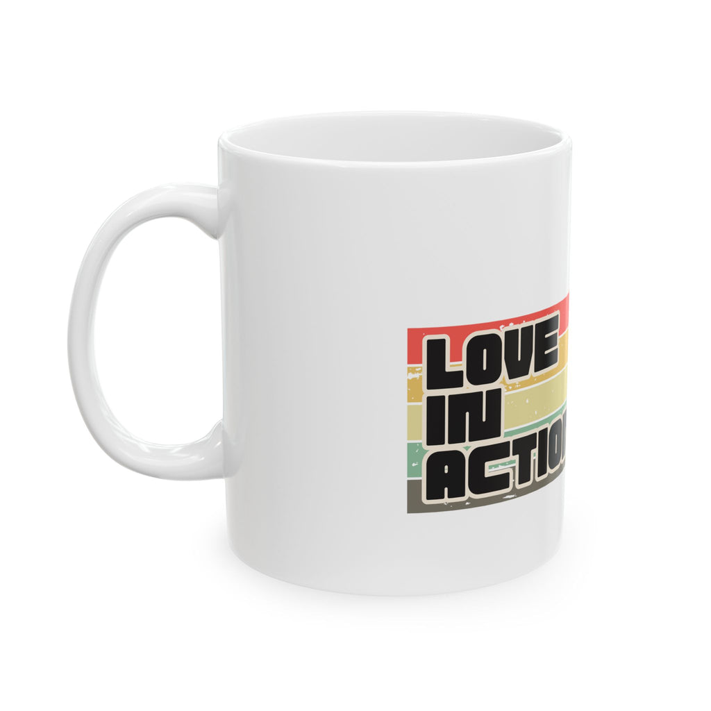 Retro Love in Action Ceramic Mug | Vintage Surf Vibes