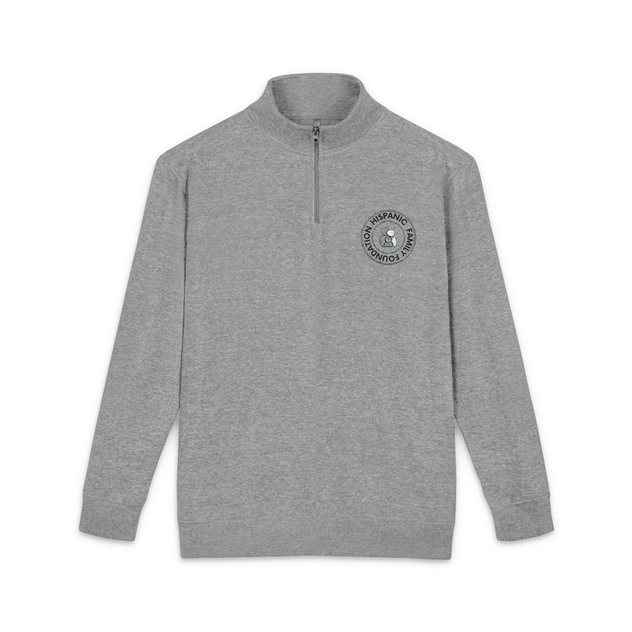 Embroidered Compass Rose Fleece Pullover — Nautical Travel Half-Zip Sweatshirt