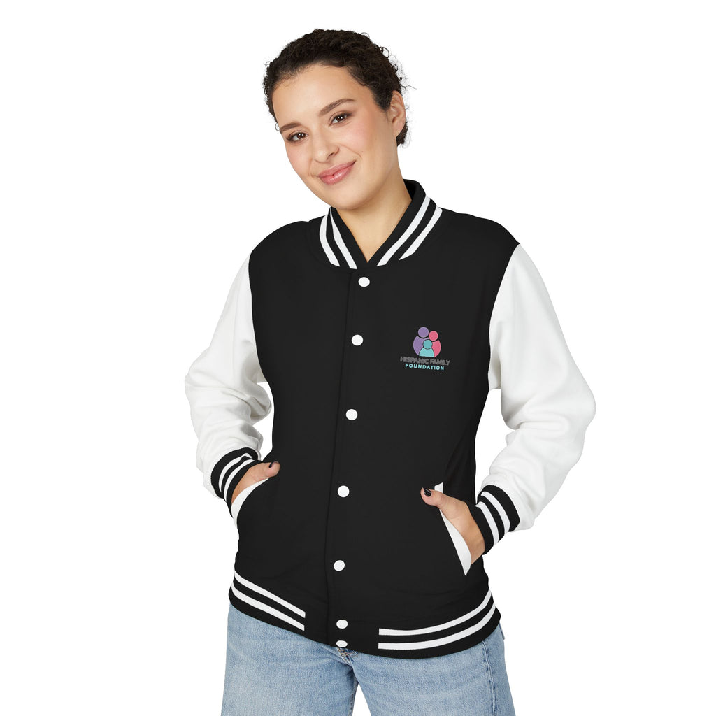 Letterman Jacket — Live 2 Serve Varsity Jacket with Pastel Floral Logo