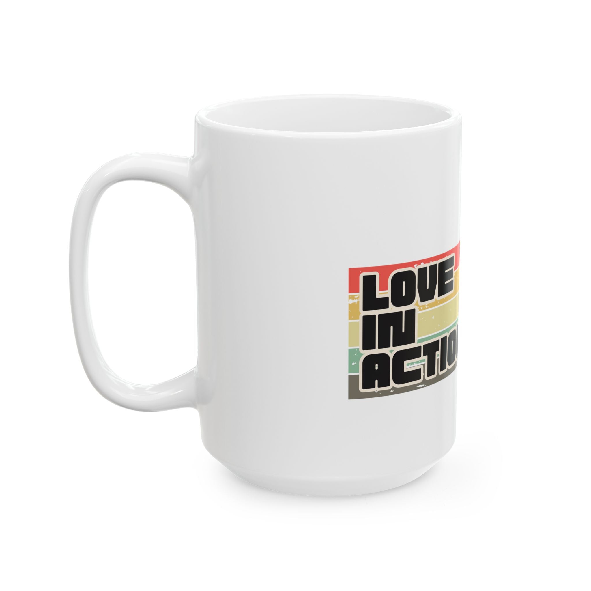 Retro Love in Action Ceramic Mug | Vintage Surf Vibes
