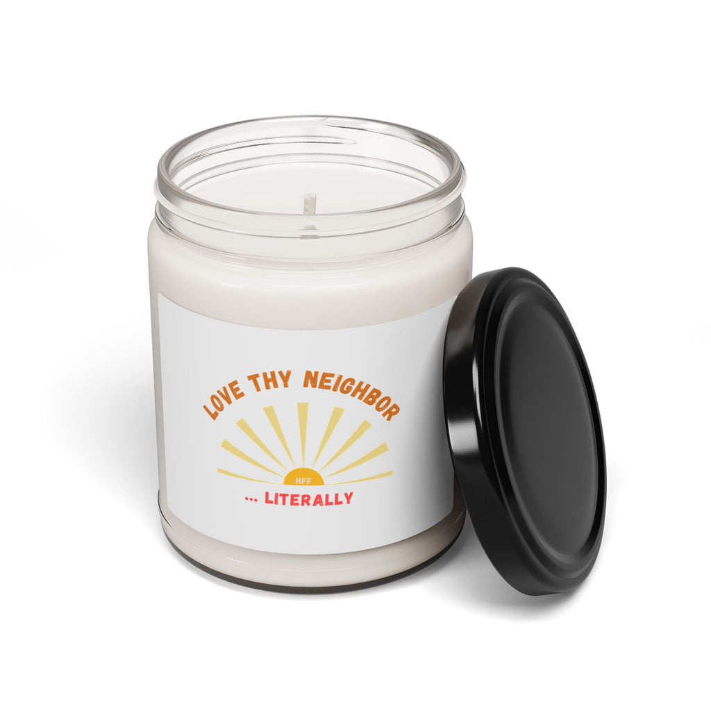 Soy Candle — "Love Thy Neighbor... Literally" Aromatherapy Candle (9oz)